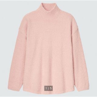 ユニクロ(UNIQLO)のユニクロ　ソフトフラッフィーモックネックセーター　長袖　(ルームウェア)