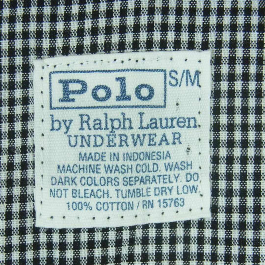 POLO RALPH LAUREN(ポロラルフローレン)のPOLO RALPH LAUREN ポロ・ラルフローレン ギンガム チェック ロング ガウン 刺繍ロゴ コート ブラック系 ホワイト系 S / M【中古】 メンズのジャケット/アウター(その他)の商品写真