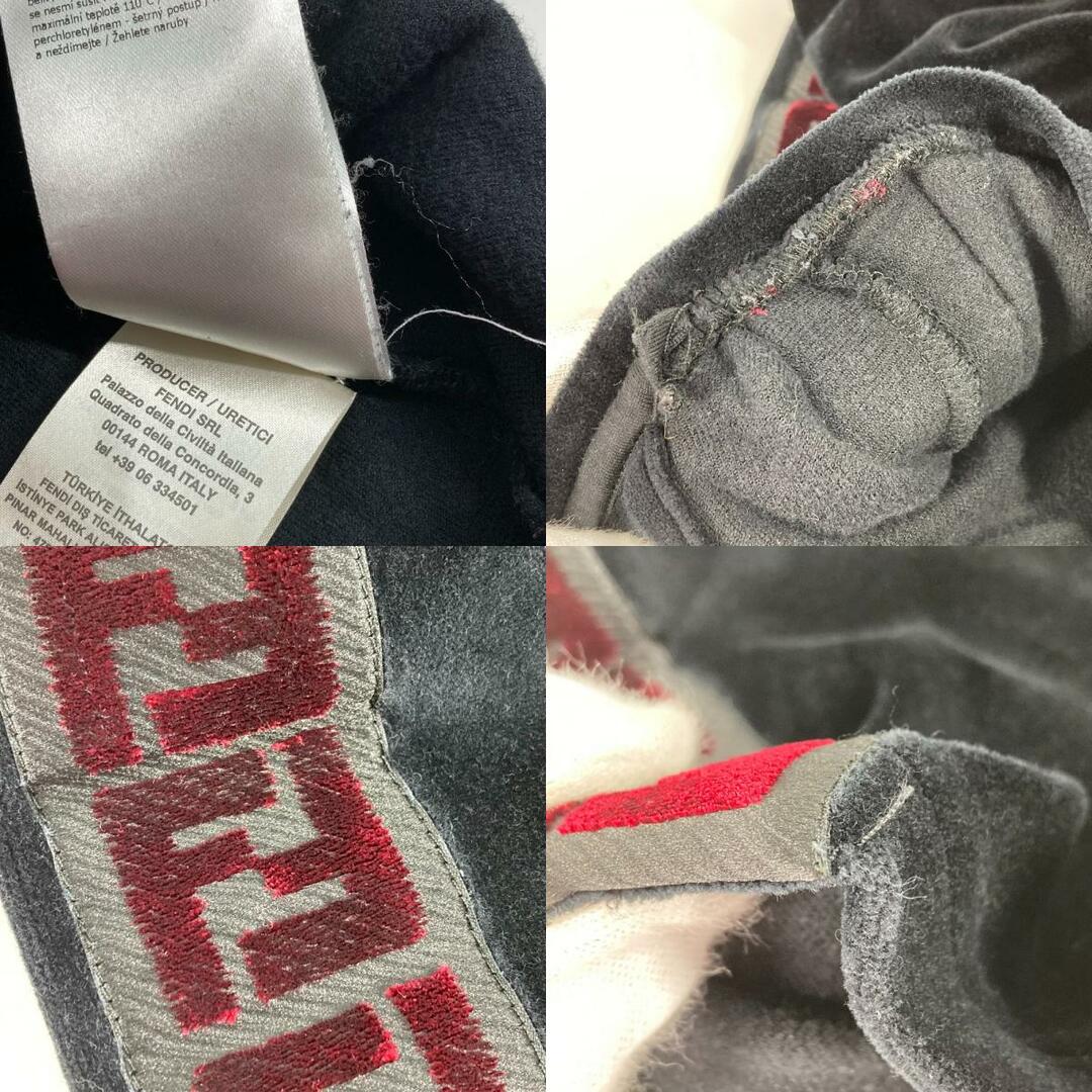 FENDI(フェンディ)のフェンディ FENDI 袖ズッカ FY0894 アパレル ベロア トップス 半袖Ｔシャツ コットン ブラック メンズのトップス(Tシャツ/カットソー(半袖/袖なし))の商品写真