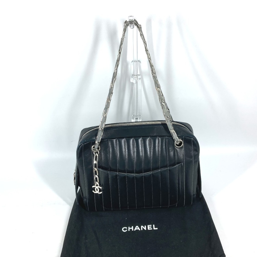 CHANEL(シャネル)のシャネル CHANEL マドモアゼル 肩掛け カバン Wチェーン ショルダーバッグ レザー ブラック レディースのバッグ(ショルダーバッグ)の商品写真