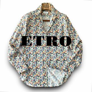 エトロ(ETRO)のD01 美品 極上フラワーデザイン 39『エトロ ETRO』花柄 長袖 シャツ(Tシャツ/カットソー(七分/長袖))