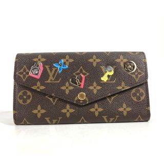 ルイヴィトン(LOUIS VUITTON)のルイヴィトン LOUIS VUITTON ポルフォイユ・サラ  M64117 モノグラム ラブロック ロングウォレット 長財布 モノグラムキャンバス ブラウン(財布)