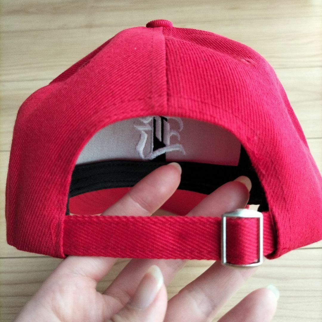 キャップ 帽子 ベースボール ユニセックス レッド 刺繍 調節可能 通気性 メンズの帽子(キャップ)の商品写真