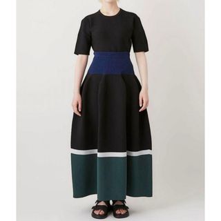 イッセイミヤケ(ISSEY MIYAKE)のCFCL pottery skirt 1 black multi(ロングスカート)