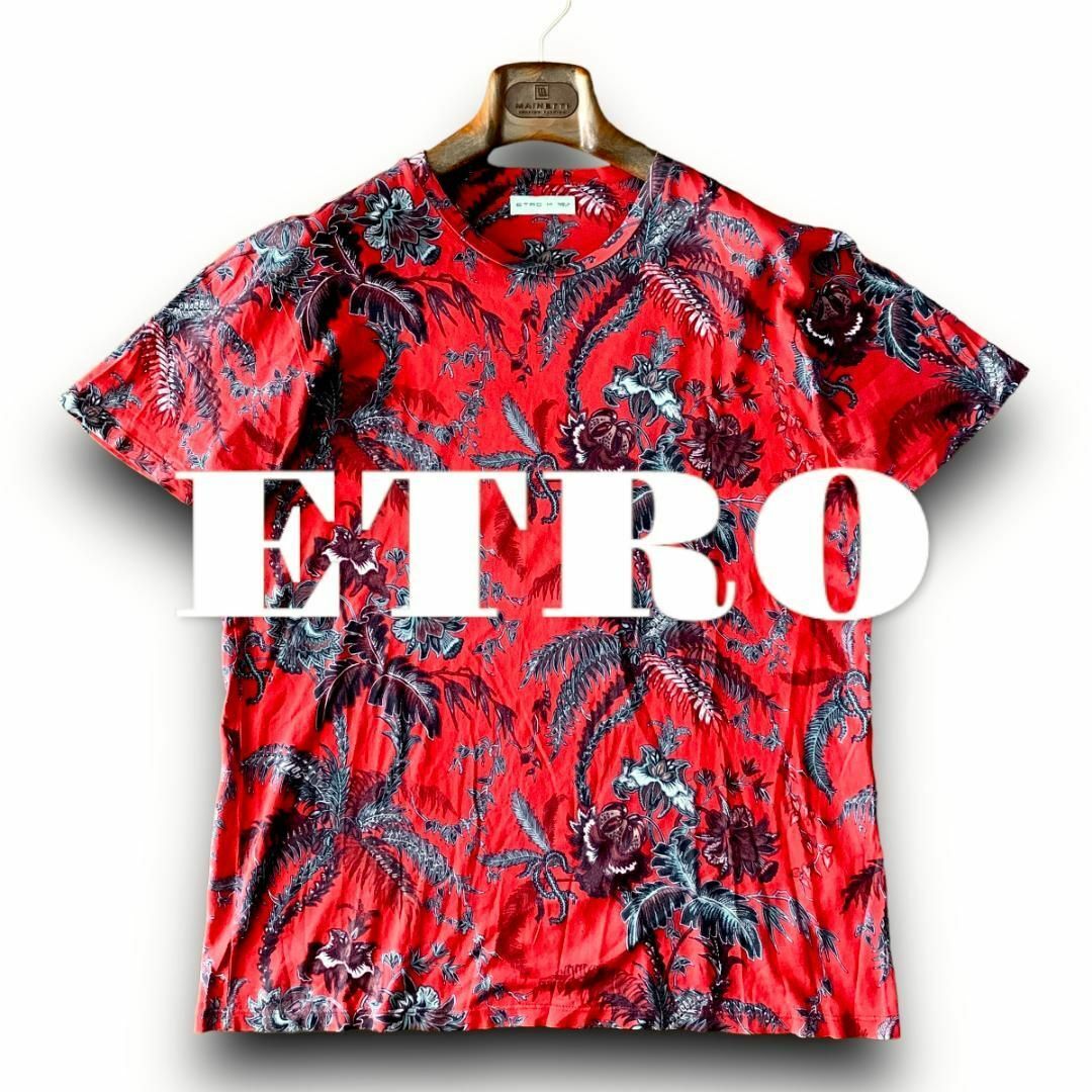 ETRO(エトロ)のC17 美品 極上フラワー！Mサイズ『エトロ』花柄 半袖 Tシャツ カットソー メンズのトップス(Tシャツ/カットソー(半袖/袖なし))の商品写真