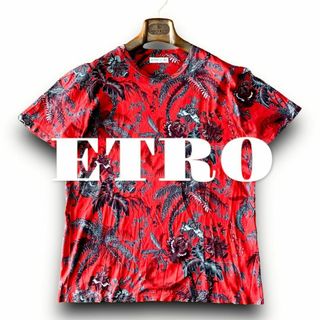 エトロ(ETRO)のC17 美品 極上フラワー！Mサイズ『エトロ』花柄 半袖 Tシャツ カットソー(Tシャツ/カットソー(半袖/袖なし))