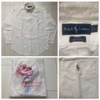 ポロラルフローレン(POLO RALPH LAUREN)の美品 90s POLO ラルフローレン BLAKE white BDシャツ XL(シャツ)