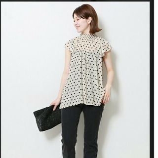 スピックアンドスパン(Spick & Span)のスピックアンドスパン☆シアードットフレンチシャーリングシャツ(シャツ/ブラウス(半袖/袖なし))