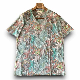 エトロ(ETRO)のD09 美品 極上ペイズリー L『エトロ』リネン 半袖 Tシャツ カットソー(Tシャツ/カットソー(半袖/袖なし))