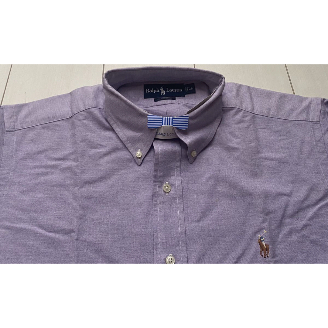 POLO RALPH LAUREN(ポロラルフローレン)の美品 90s POLO ラルフローレン purple パープル 紫 BD XL メンズのトップス(シャツ)の商品写真