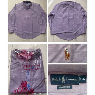 ポロラルフローレン(POLO RALPH LAUREN)の美品 90s POLO ラルフローレン purple パープル 紫 BD XL(シャツ)