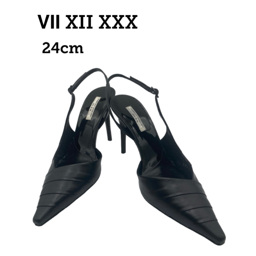 VII XII XXX(セヴントゥエルヴサーティ)のⅦXIXXXY ブラック ハイヒール セヴントゥエルヴサーティ 24㎝ レディースの靴/シューズ(ハイヒール/パンプス)の商品写真