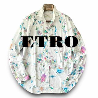 エトロ(ETRO)のD10 美品 現行モデル XL前後 41『エトロ』手書き調デザイン 長袖 シャツ(Tシャツ/カットソー(七分/長袖))