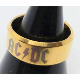 【１５号】AC/DC　リング　指輪　ゴールド　ロックバンド　ロック　パンク　(リング(指輪))