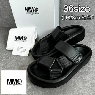 MM6 - 即日発送 MM6 プラットフォーム ウェビングスリッポン サンダル 36サイズ