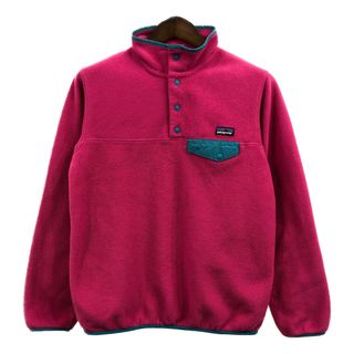 パタゴニア(patagonia)のpatagonia パタゴニア SYNCHILLA シンチラ スナップT フリースジャケット アウトドア ピンク (レディース M) 中古 古着 Q5921(その他)