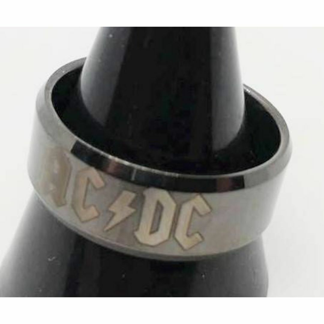 【１８号】AC/DC　リング　指輪　ガンメタ　ロックバンド　ロック　パンク メンズのアクセサリー(リング(指輪))の商品写真
