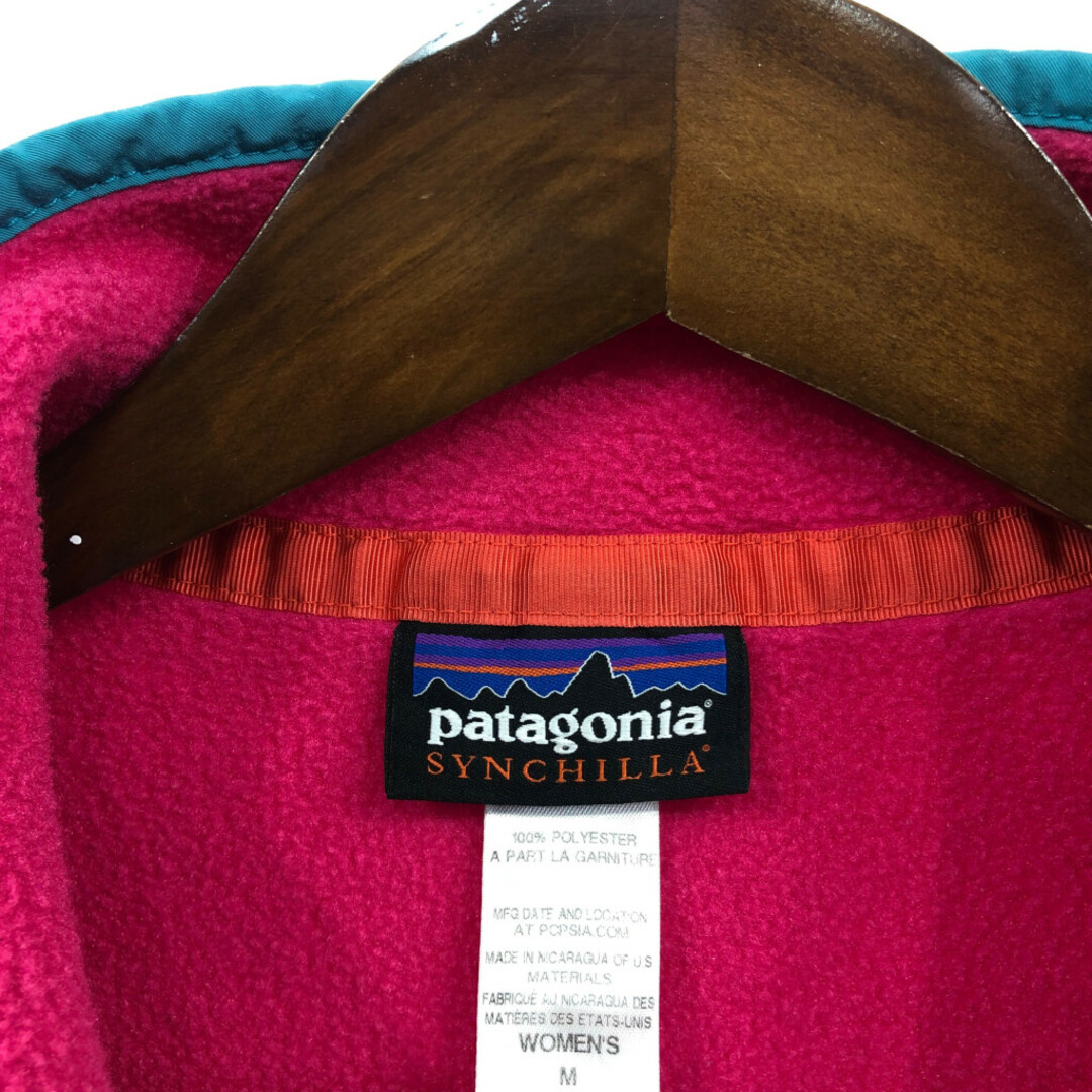patagonia(パタゴニア)のpatagonia パタゴニア SYNCHILLA シンチラ スナップT フリースジャケット アウトドア ピンク (レディース M) 中古 古着 Q5923 レディースのジャケット/アウター(その他)の商品写真