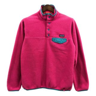 パタゴニア(patagonia)のpatagonia パタゴニア SYNCHILLA シンチラ スナップT フリースジャケット アウトドア ピンク (レディース M) 中古 古着 Q5923(その他)