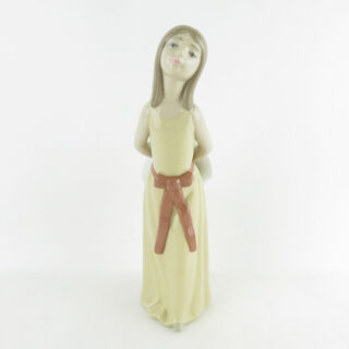 美品 LLADRO リヤドロ 5006 いたずらな少女 フィギュリン 置物 インテリア 陶器人形 SO1134P (置物)