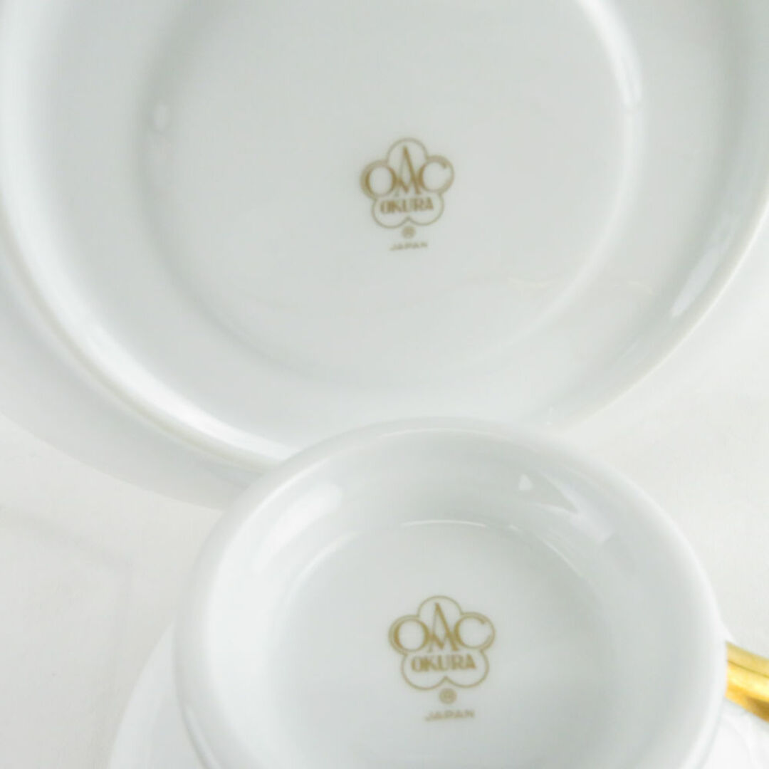 美品 OKURA 大倉陶園 ゴールドウィング カップ&ソーサー 2客 美品 OKURA 大倉陶園 ゴールドウィング カップ&ソーサー 2客