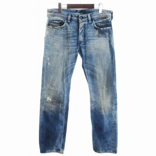 ディーゼル(DIESEL)のディーゼル デニム パンツ ジーンズ ストレート ダメージ加工 ブルー W32(デニム/ジーンズ)