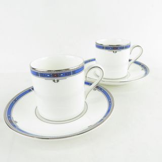 ウェッジウッド(WEDGWOOD)の美品 WEDGWOOD ウェッジウッド KINGSBRIDGE キングスブリッジ デミタスカップ＆ソーサー 2客 キャン ペア 壺ロゴ SY9175Q (グラス/カップ)