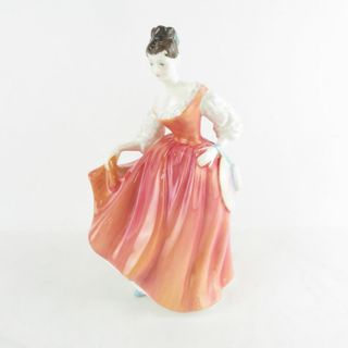 美品 ROYAL DOULTON ロイヤルドルトン Fair Lady (Coral Pink) フィギュリン 置物 陶器人形 SY9176Q 