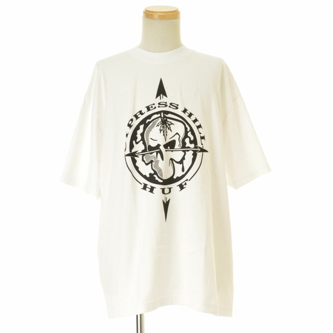 HUF(ハフ)の【HUF×CYPRESSHILL】BLUNTED COMPASS BW TEE メンズのトップス(Tシャツ/カットソー(半袖/袖なし))の商品写真