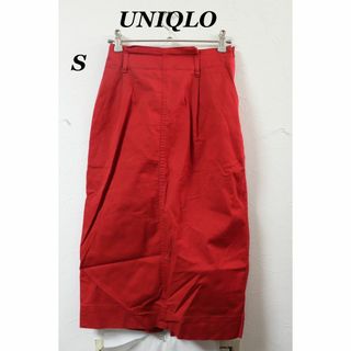 ユニクロ(UNIQLO)のプロフ必読UNIQLOタイトスカートレッド/高品質良品S(ひざ丈スカート)