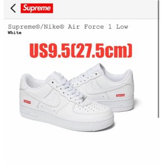 シュプリーム(Supreme)の【新品未使用】Supreme×Nike Air Force1Low 白　27.5(スニーカー)