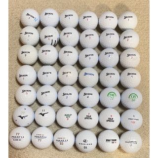 スリクソン(Srixon)の42球　白ボール　スリクソン　大量　ゴルフボール　ロストボール　ダンロップTBE(その他)