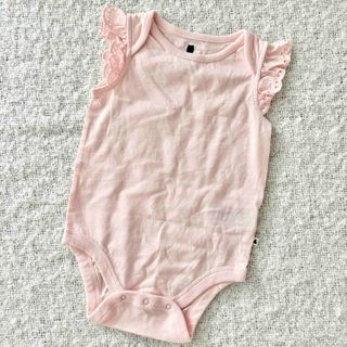 ベビーギャップ(babyGAP)のGAP ギャップ ベビー ロンパース レース フリル ピンク 80cm(ロンパース)