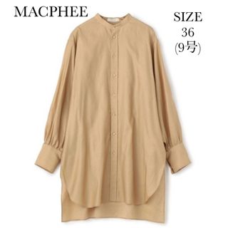 MACPHEE コットンモールスキン バンドカラーチュニックシャツ　新品同様