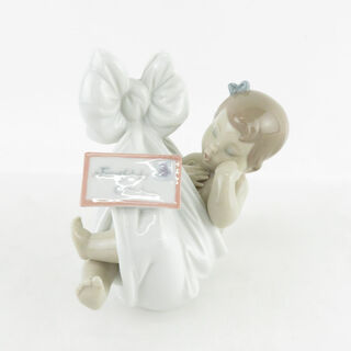 美品 LLADRO リヤドロ Heaven's Gift 女の子 赤ちゃん フィギュリン 置物 陶器人形 西洋オブジェ インテリア SU6854T (置物)