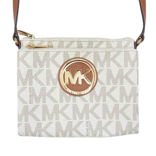 マイケルコース(Michael Kors)のMichael Kors マイケルコース ショルダーバッグ 35F3GFTC3B モノグラム PVC×レザー ショルダーバッグ  オフホワイト系 ブラウン系【中古】(メッセンジャーバッグ)