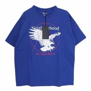 ネイバーフッド(NEIGHBORHOOD)のNEIGHBORHOOD ネイバーフッド Ｔシャツ 24SS 241PCNH-ST24 NH . TEE SS-24 イーグル ロゴ プリント半袖 Tシャツ ブルー系 L【美品】【中古】(シャツ)