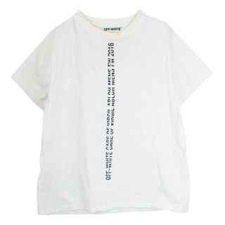 オフホワイト(OFF-WHITE)のOFF-WHITE オフホワイト Ｔシャツ 16AW 2016 プリントデザイン クルーネック Tシャツ ホワイト系 M【中古】(シャツ)