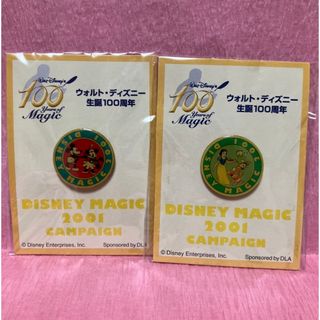 ディズニー(Disney)のレトロ　ディズニー　マジック　100th  ピン　非売品　セット(バッジ/ピンバッジ)