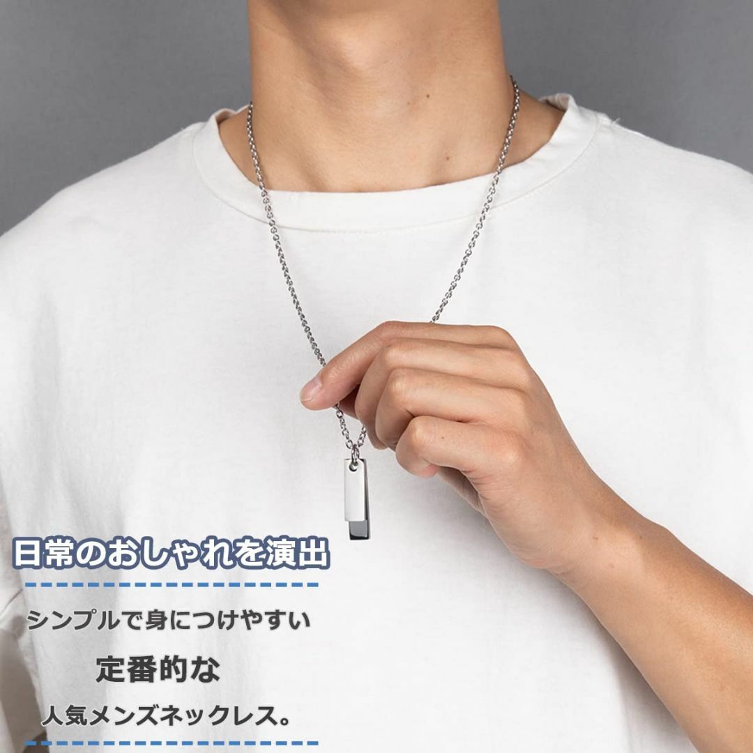 【色:ダブル/矩形】[Kesaeki] ネックレス メンズ 人気 レックレス ス メンズのアクセサリー(その他)の商品写真