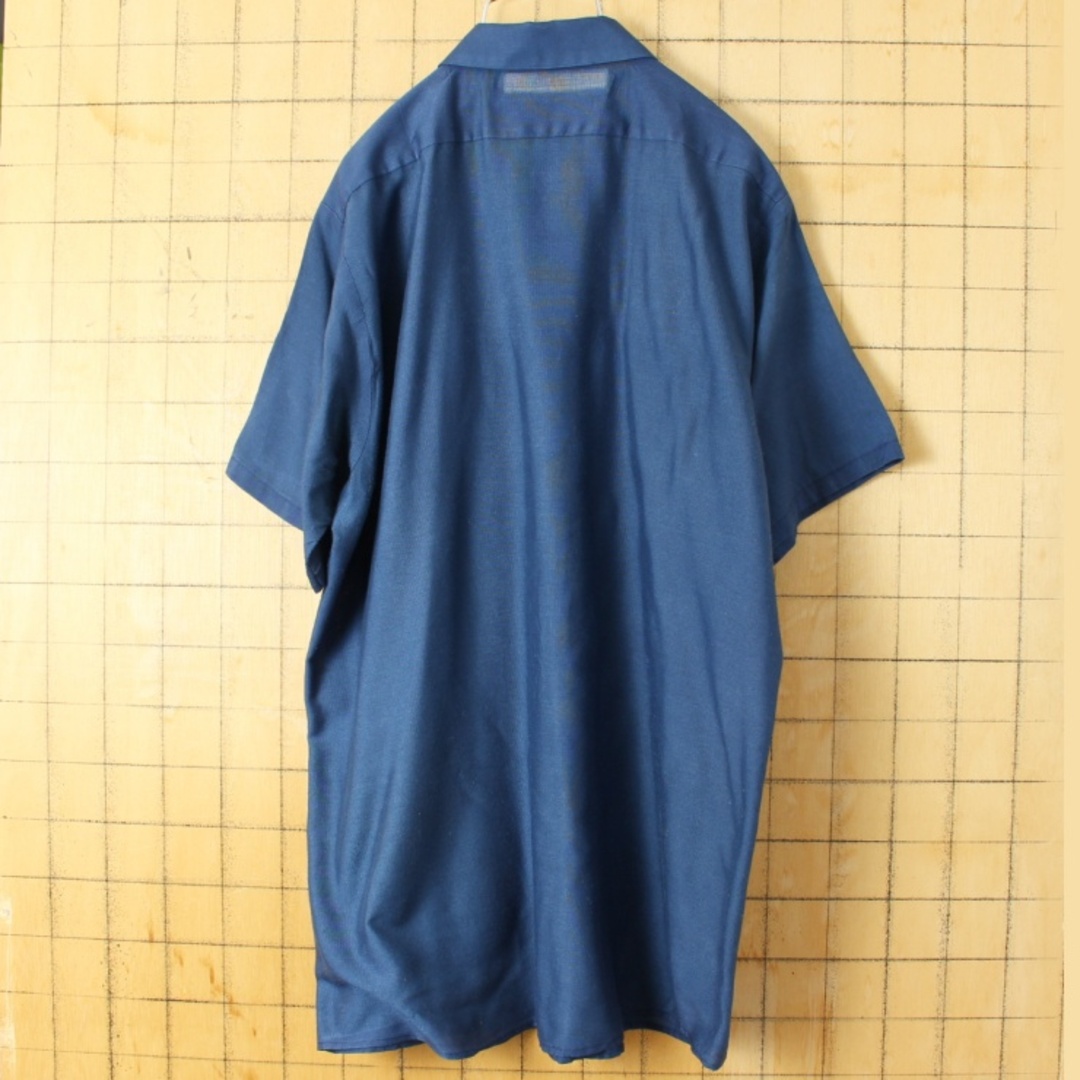 Wrangler(ラングラー)のUSA製 RED KAP チェーンステッチワークシャツ ネイビーM半袖 ss98 メンズのトップス(シャツ)の商品写真