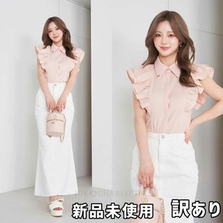 ダーリッチ(Darich)の新品 訳あり ダーリッチ ダブルフリルスリーブブラウス 半袖シャツ PNK(Tシャツ(半袖/袖なし))