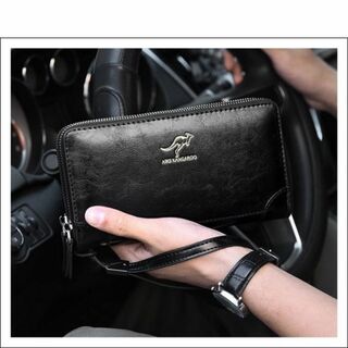 ◆◇◆ SALE ◆◇◆ 新品 大容量 ダブルジップ 長財布 ブラック 黒(財布)