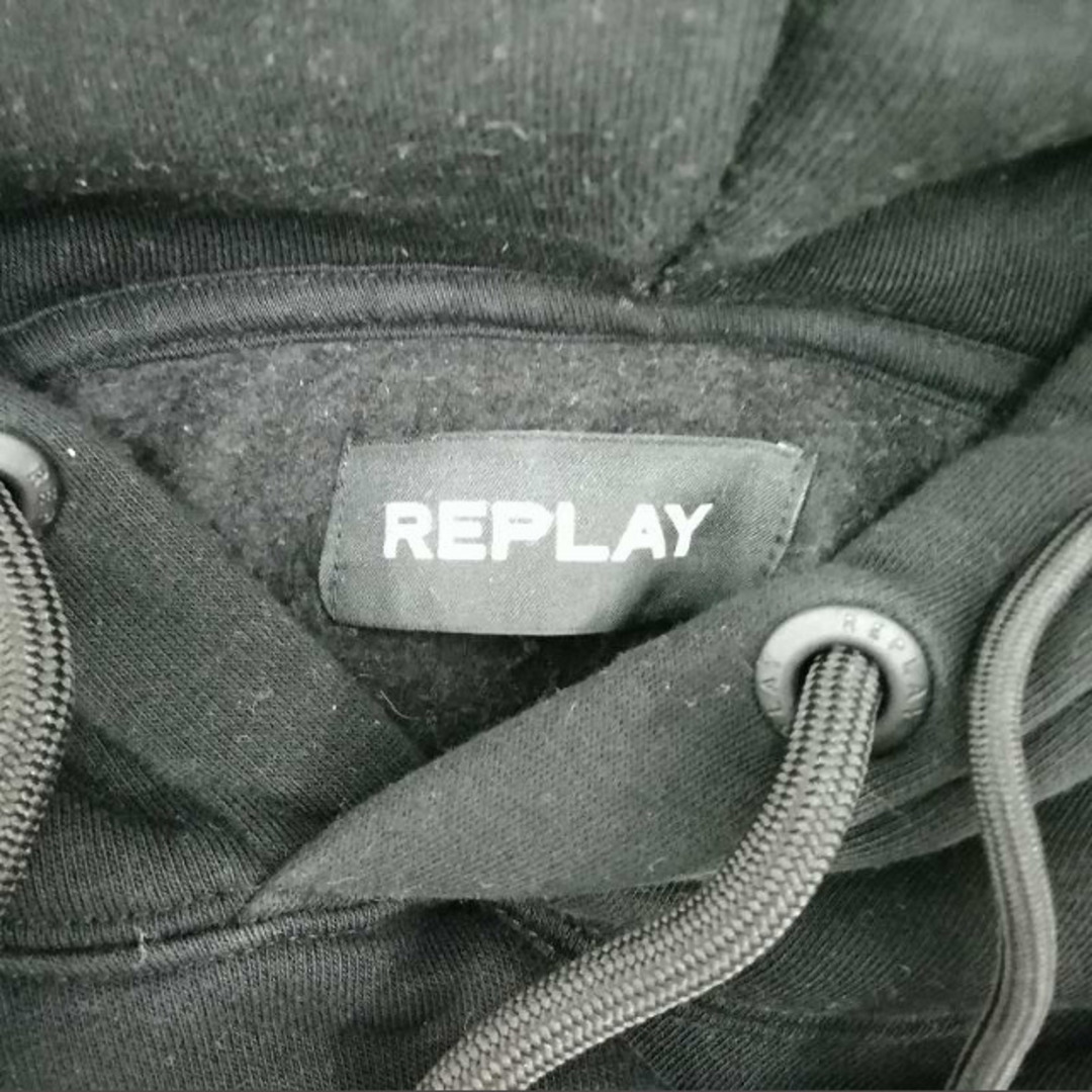 Replay(リプレイ)の美品 ボンディッドフリースフーディーパーカー  2XLブラック メンズのトップス(パーカー)の商品写真
