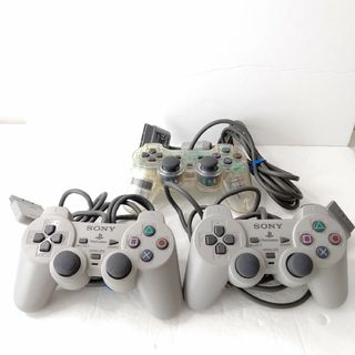 プレイステーション2(PlayStation2)のSONY　PS2 コントローラー　スケルトン　グレー　美品　プレイステーション(その他)