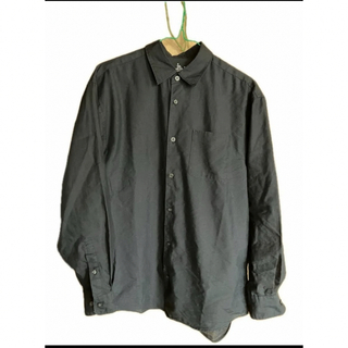 MUJI (無印良品) - 無印良品　ヘンプ長袖シャツ　黒　Sサイズ