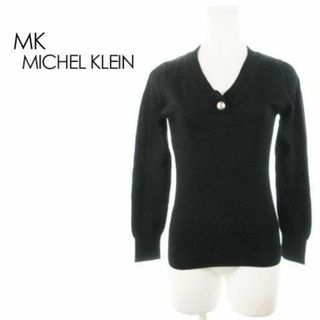 エムケーミッシェルクラン(MK MICHEL KLEIN)のMKミッシェルクラン ニット セーター 長袖 毛 黒 220627AH11A(ニット/セーター)