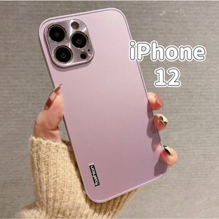 iPhoneケース 韓国 12 ハード 無地 耐衝撃 ピンク シンプル(iPhoneケース)