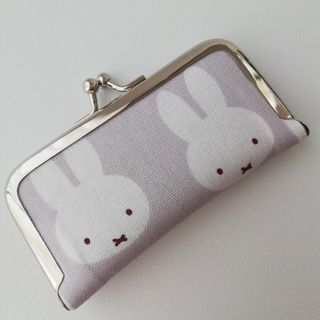 miffy - ミッフィー　コインケース　小銭入れ　印鑑ケース　グレー　シンプル　北欧　がま口