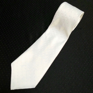 白ネクタイ ネクタイ 礼服用ネクタイ 冠婚葬祭 ドット 白 ホワイト(ネクタイ)